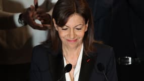Anne Hidalgo, lors de son discours à l'issue du premier tour de l'élection présidentielle, dimanche 10 avril 2022