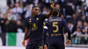 Randal Kolo Muani célèbre son égalisation contre Empoli, le 2 février 2025