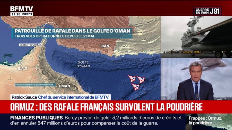 Détroit d'Ormuz: des Rafale français survolent le Golfe d'Oman, trois vols opérationnels depuis le 21 mai
