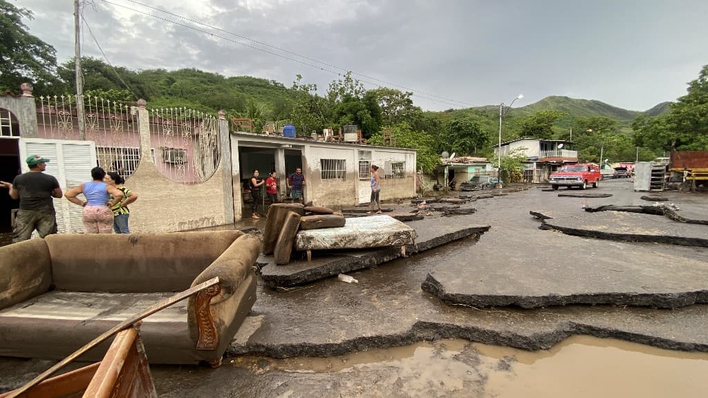 Les dégâts de l'ouragan Béryl au Vénézuela, le 2 juillet 2024 Les dégâts de l'ouragan Béryl au Vénézuela, le 2 juillet 2024