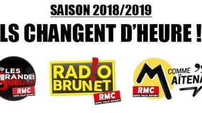 Nouvelle saison 2018/2019: ils changent d'heure à la rentrée sur RMC!

