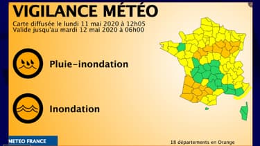 26 départements restent en vigilance orange ce lundi, 1 en rouge