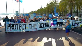 À deux jours du début du sommet des océans, des associations ont manifesté à Nice.