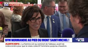 "Le plus bel écrin pour la flamme": les mots de Rachida Dati lors du relais de la flamme au Mont-Saint-Michel