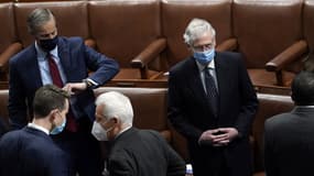 Le leader de la future ex-majorité républicaine au Sénat, Mitch McConnell, le 6 janvier 2021