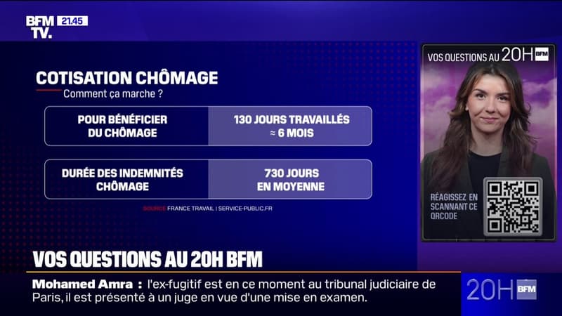 VOS QUESTIONS AU 20H BFM - Pourquoi ne pas avoir autant d'années de droit au chômage que d'années travaillées?