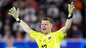 Patrick Pentz gardait le but de l'Autriche lors de son entrée en lice à l'Euro face aux Bleus, le 17 juin 2024
