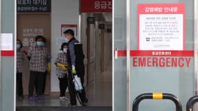 L'entrée des urgences d'un hôpital à Incheon, le 21 janvier 2020, en Corée du Sud (PHOTO D'ILLUSTATION)