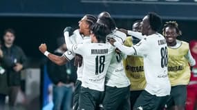 Les Monégasques célèbrent leur but face à Bologne en Ligue des champions