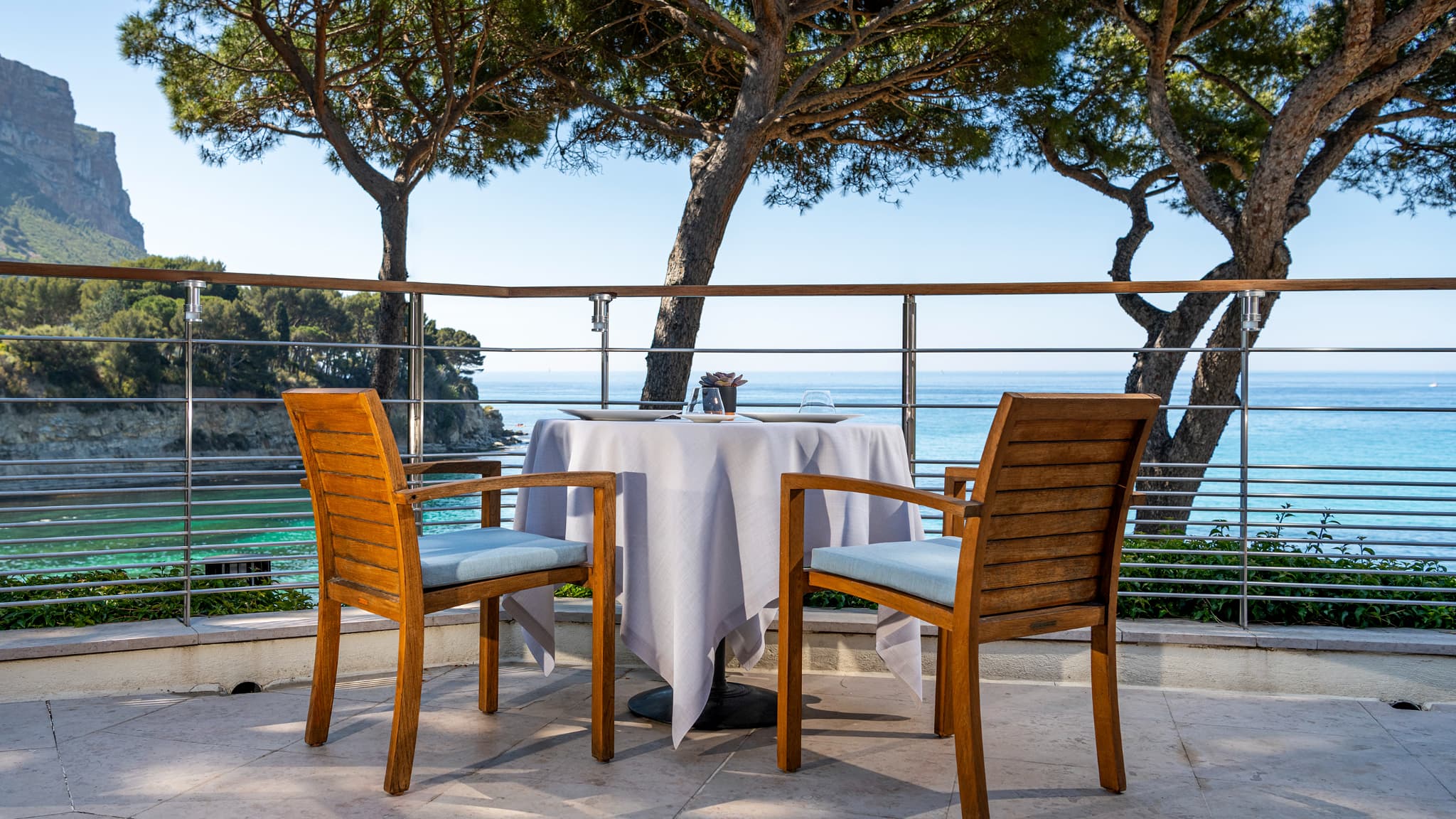 La terrasse de la Villa Madie à Cassis.