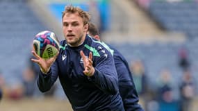 Jonny Gray avec l'Ecosse lors du Tournoi des 6 nations 2025.