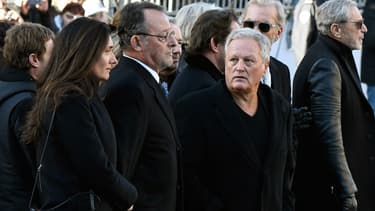 André Boudou lors des obsèques de Johnny Hallyday