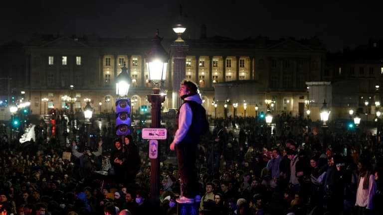 Manifestation contre la réforme des retraites sur la place de la Concorde à Paris, le 17 mars 2023