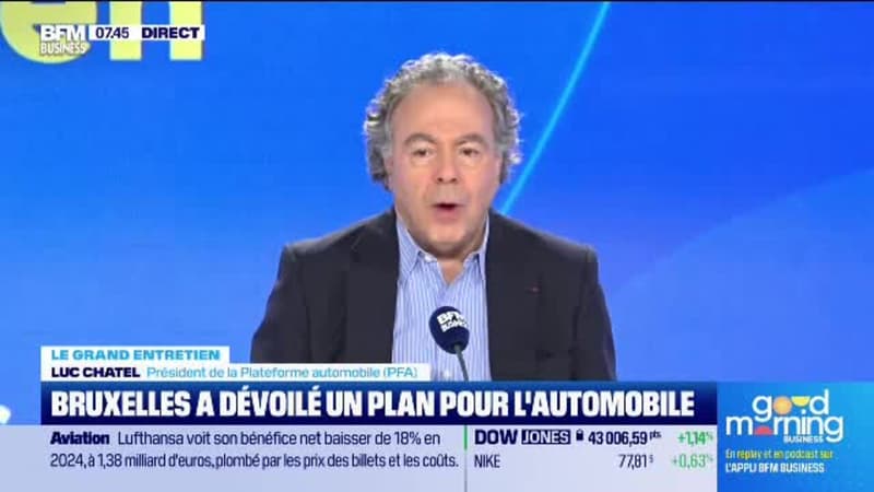 Luc Chatel, président de la Plateforme automobile (PFA), est l'invité de Good Morning Business