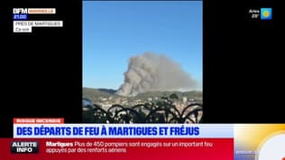 D'importants départs de feux recensés à Martigues et Fréjus ce jeudi soir
