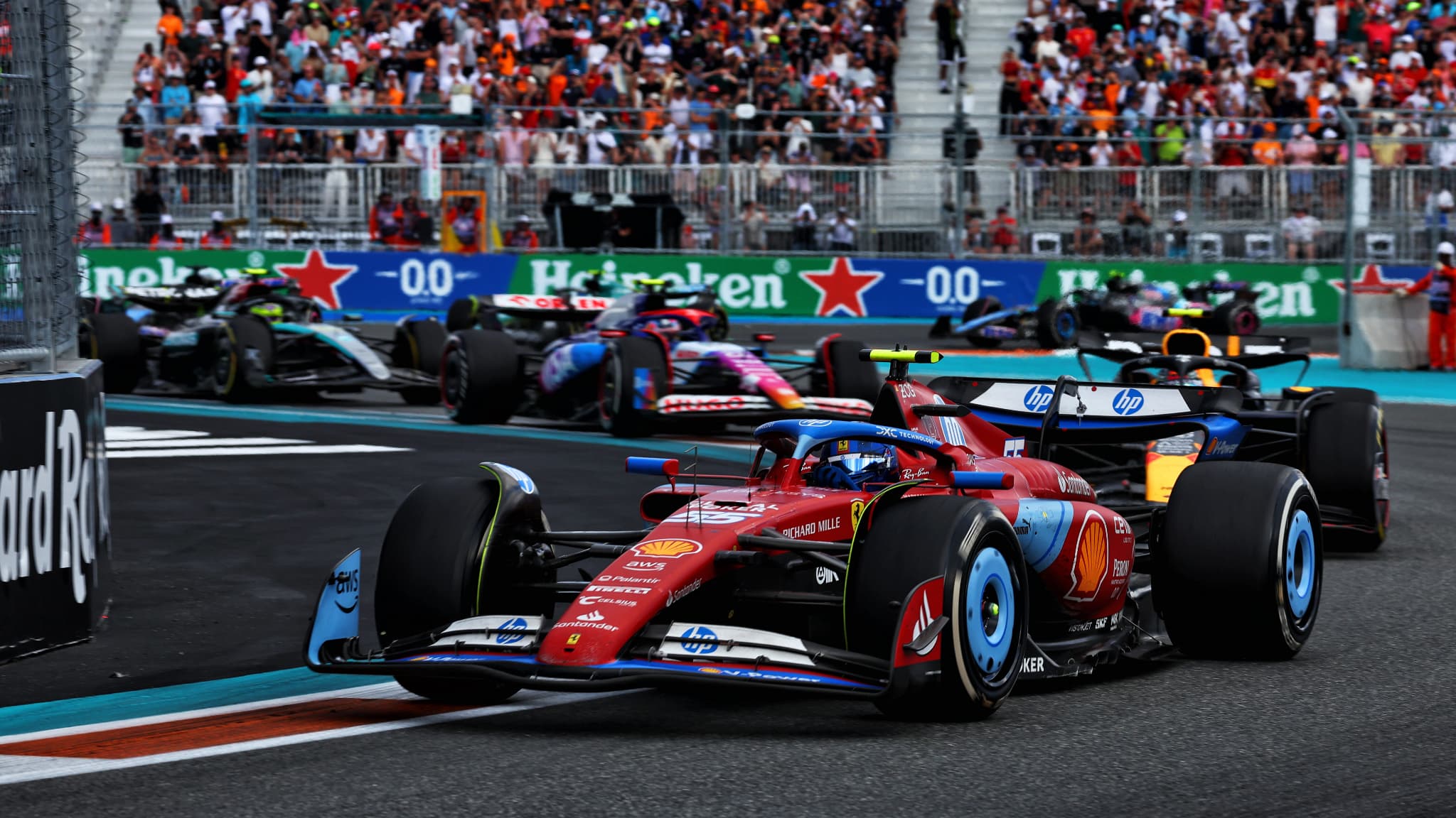 La Ferrari SF-24 lors du GP de Miami de Formule 1, le 5 mai 2024