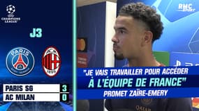 PSG 3-0 AC Milan : "Je vais travailler pour accéder à l'équipe de France" promet Zaïre-Emery