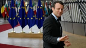 Emmanuel Macron à Bruxelles le 22 mars 2018.