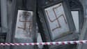 Dans le cimetière juif de Cronenbourg, près de Strasbourg, en janvier 2010. Trois jeunes gens qui étaient poursuivis pour la profanation d'un cimetière juif et de deux carrés musulmans en 2010 à Strasbourg ont été condamnés mercredi à des peines de 12 et