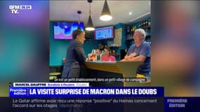 La visite surprise d'Emmanuel Macron dans un bar-tabac du Doubs