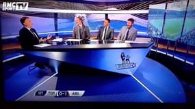 Arsenal - Emmanuel Petit fou de joie après le but de Ramsey