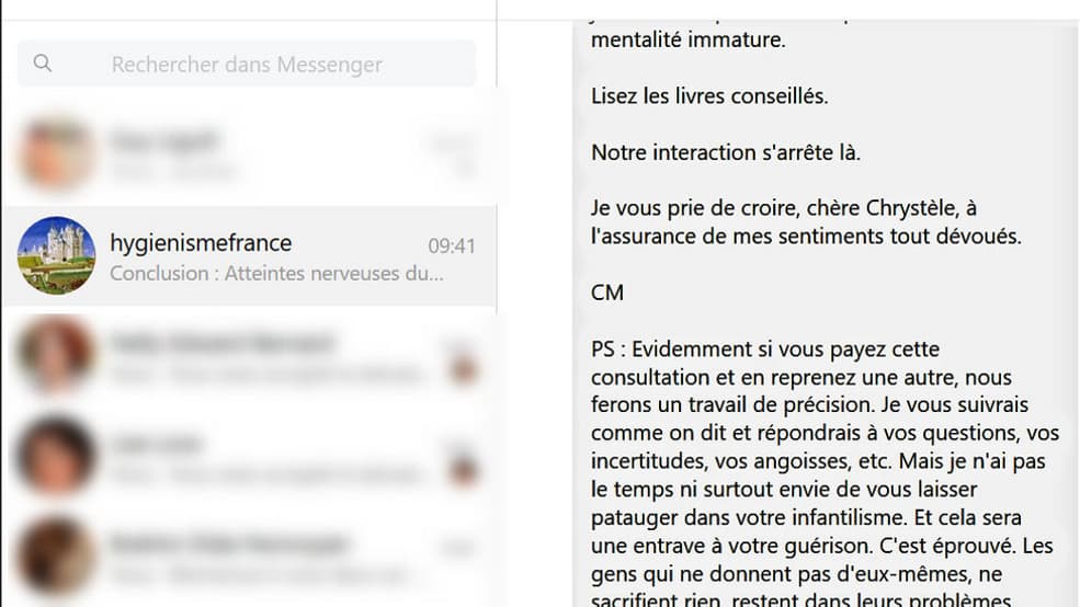 Les thérapeutes utilisent un discours culpabilisant pour que leurs patients rejettent la médecine traditionnelle. Les thérapeutes utilisent un discours culpabilisant pour que leurs patients rejettent la médecine traditionnelle.