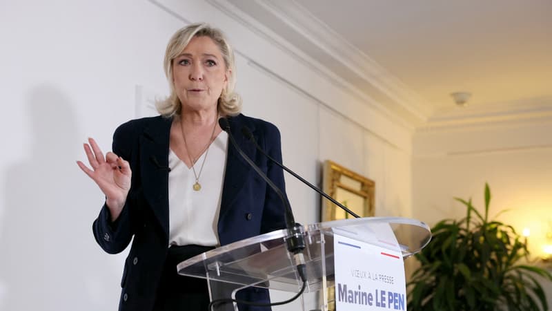 Marine Le Pen le 25 janvier 2024 à Paris 