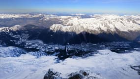 La vallée de Chamonix depuis l'Aiguille du midi.