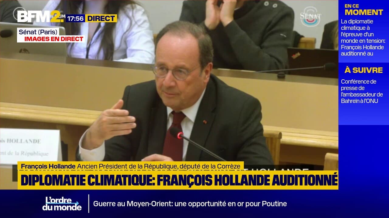 Diplomatie climatique:'Il faut agir sans les États-Unis', assure François Hollande au Sénat