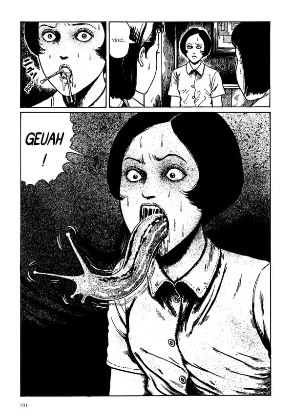 An extract of "The Slug Woman" by Junji Ito
