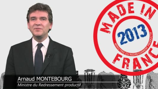 Arnaud Montebourg, "ministre de l'hospitalité industrielle", pour ses voeux 2013.