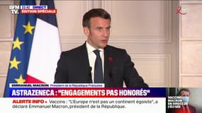 Emmanuel Macron: "Les engagements contractuels que nous avons eus avec AstraZeneca n'ont pas été honorés"