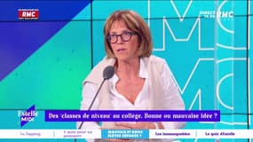 Des "classes de niveau" au collège. Bonne ou mauvaise idée ? "On a un problème avec ces tronçons en commun qui fabrique des inégalités" souligne Catherine Rambert.