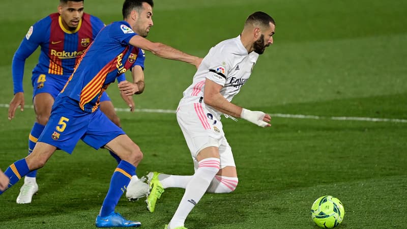 Busquets face à Benzema