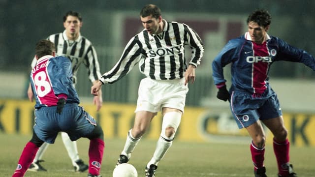 Zidane face Fournier lors de PSG-Juve en 1997