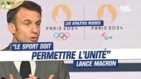 JO : des athlètes russes sous bannière neutre, le sport "doit permettre l'unité" assure Macron