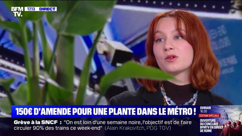 Salomé Ferraris (journaliste Tech&Co, sanctionnée pour avoir transporté une plante dans le métro): 