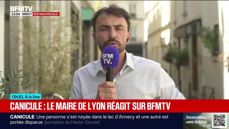 Canicule: "ça fait des années qu'on prend du retard dans notre pays" pour l'adapter au réchauffement climatique, estime Grégory Doucet, maire EELV de Lyon
