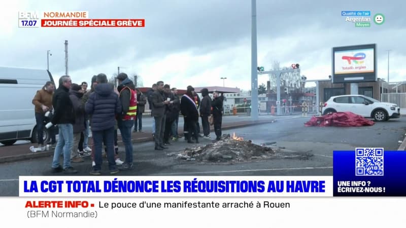 Le Havre: la CGT TotalEnergies dénonce les réquisitions à la raffinerie de Gonfreville-l'Orcher