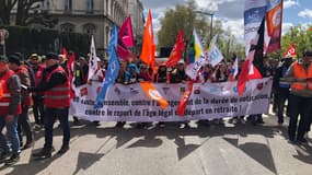 La manifestation contre la réforme des retraites à Lyon le jeudi 13 avril 2023.