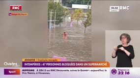  Intempéries: 47 personnes bloquées dans un supermarché