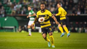 Meschack Elia avec le Young Boys de Berne, à Lisbonne le 22 février 2024