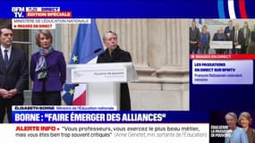 "Je serai toujours aux côtés de nos professeurs", affirme Élisabeth Borne, nouvelle ministre de l'Éducation nationale