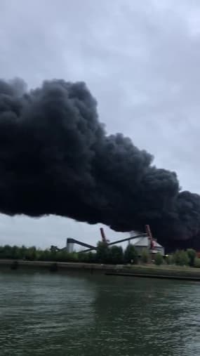 Les sirènes retentissent à Rouen lors de l'incendie de l'usine Lubrizol, classée Seviso - Témoins BFMTV