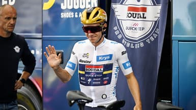 Remco Evenepoel le 19 juillet 2025 lors de la 14e étape du Tour de France