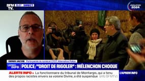 "Ces propos ne font que confirmer la haine anti-flics de M. Mélenchon": Denis Jacob du syndicat CFDT Alternative Police, réagit aux propos de Jean-Luc Mélenchon qui a plaidé le "droit de rigoler" après des slogans appelant à la mort de policiers