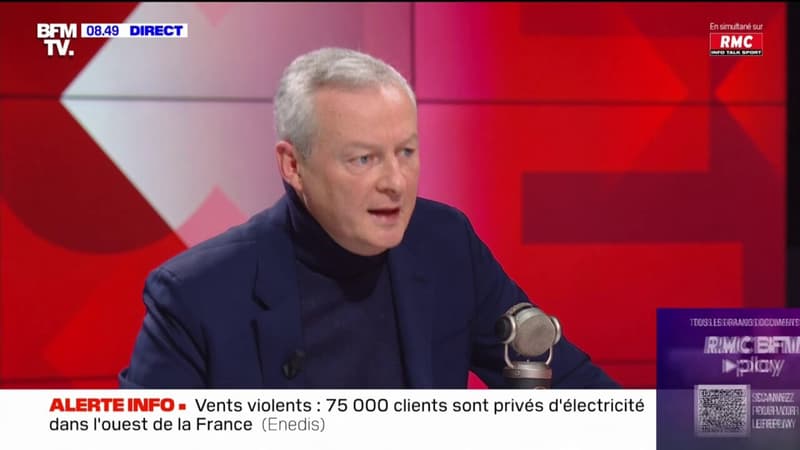 Panier anti-inflation: Bruno Le Maire veut que "tout le monde porte une part du fardeau de l'inflation"