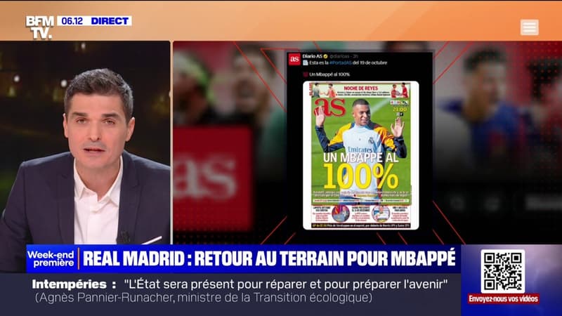 Kylian Mbappé de retour sur le terrain avec le Real Madrid ce samedi soir