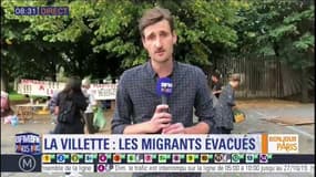 Évacuation des migrants installés dans le parc de la Villette