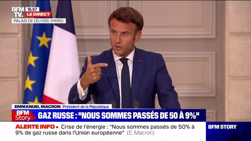 Emmanuel Macron appelle à la sobriété énergétique et fixe l'objectif 